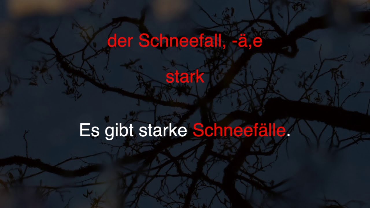 Nachrichten und Vokabular: Winterwetter #learngerman Babelia German Learners