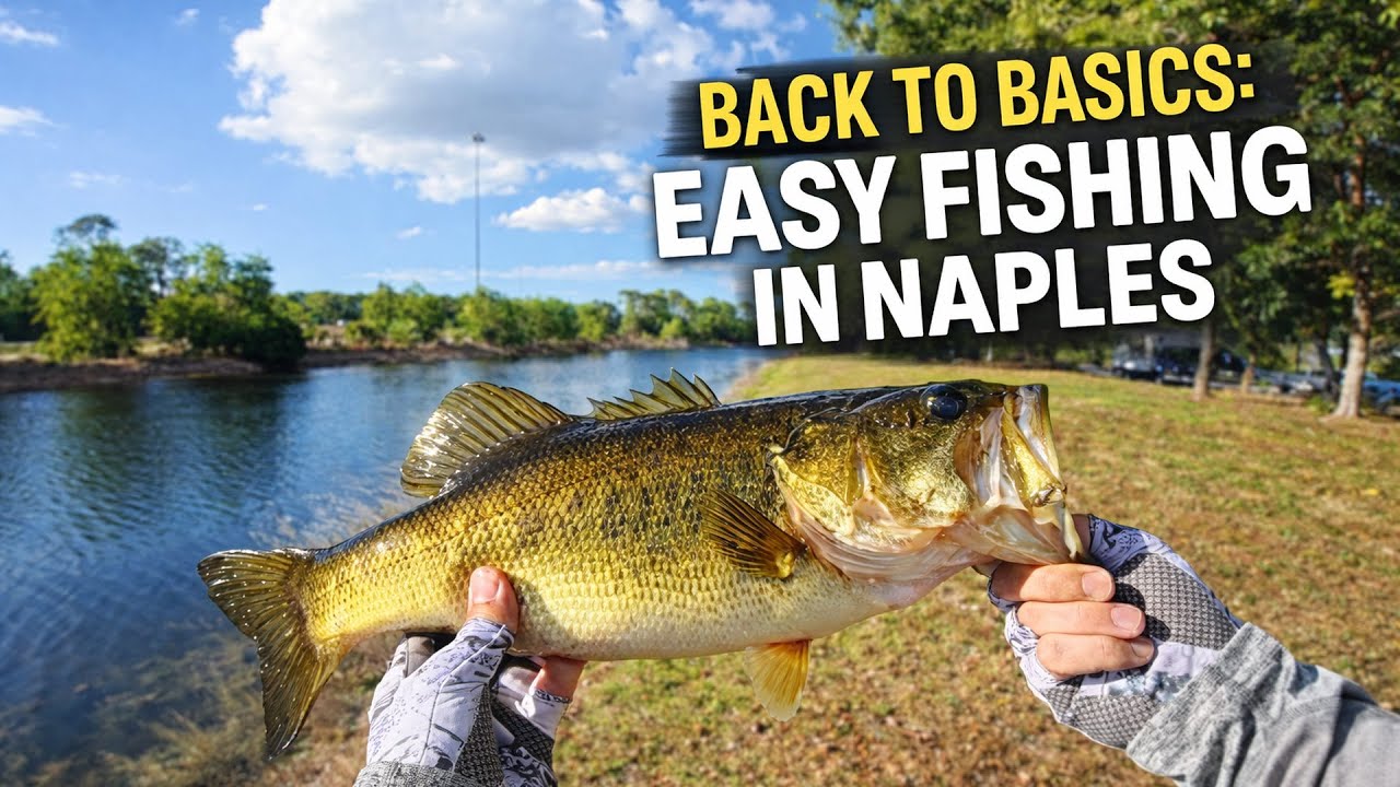 Pescando bass en los canales de Naples Florida.