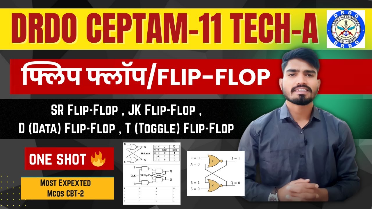 Day 33 DRDO CEPTAM-11 Tech-A Electronics | Flip-Flop MCQs By Rakesh Verma #rakeshvermaedutech 