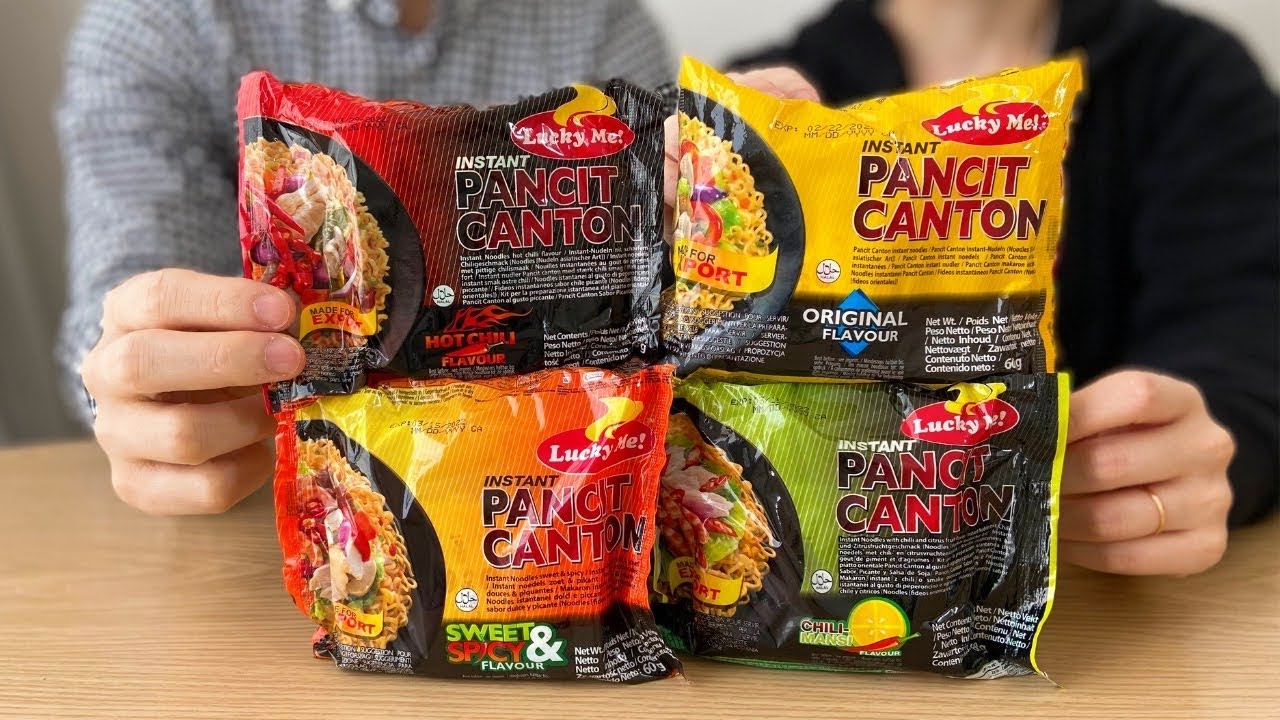 Japanese Couple Tries Filipino Instant Noodles For The First Time! Lucky Me Pancit Canton Taste Test