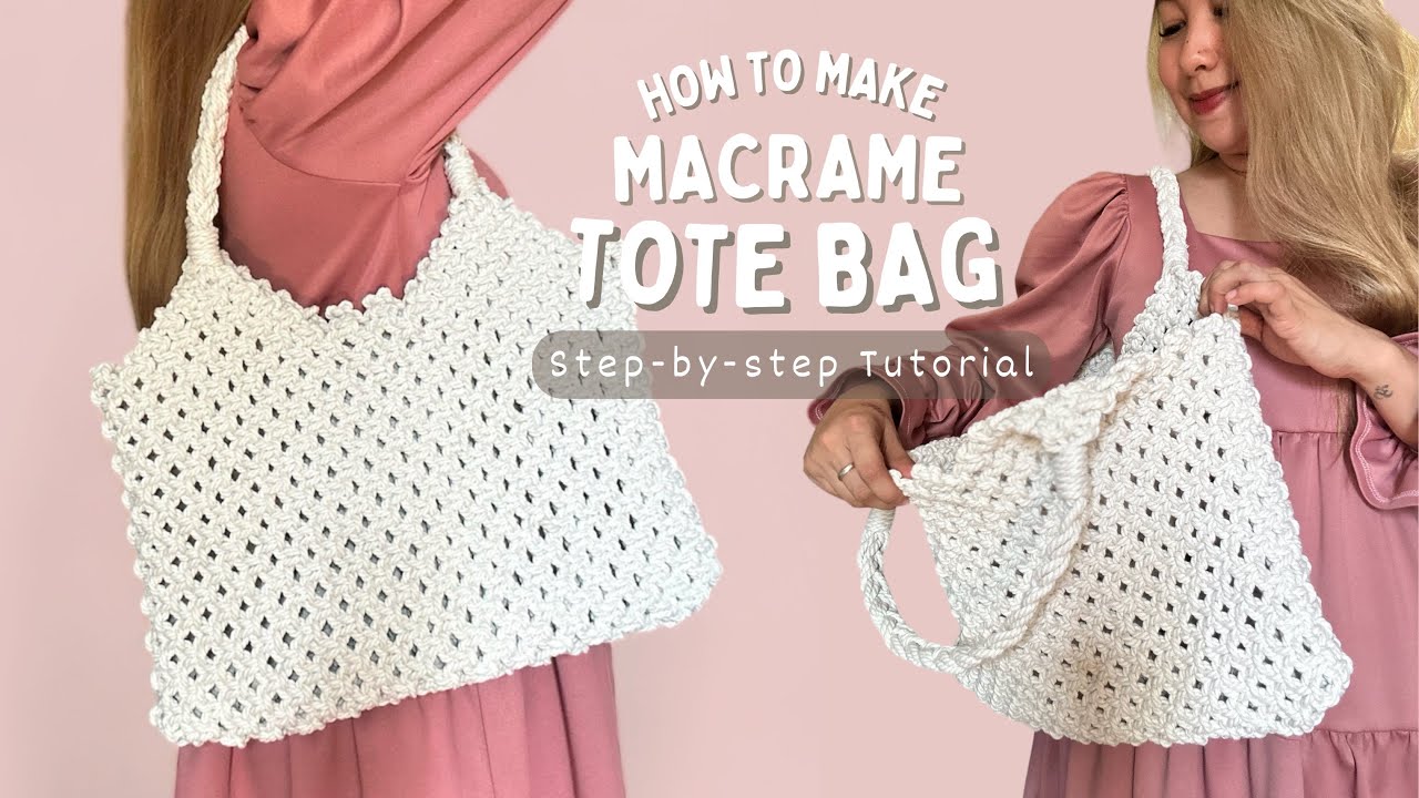 DIY Macrame Beach Bag | Tote Bag Tutorial | Step-by-step Tutorial for Beginners