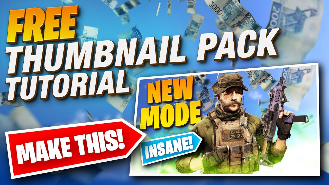 How to Use My FREE Modern Warfare Thumbnail Pack! Tutorial & Installation