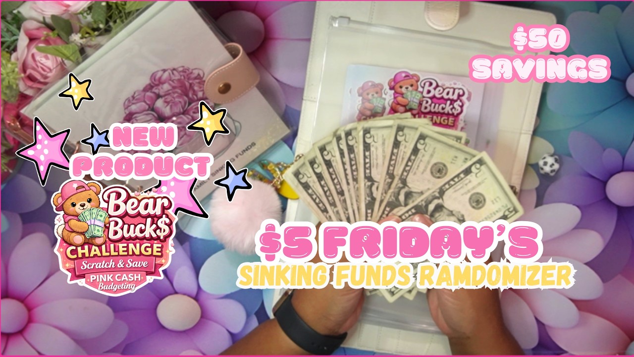🦋$5 FriDays | Sinking Funds Randomizer + FriDay FunDay Savings & New 🧸Bear Buck$ Challenge | 🦋