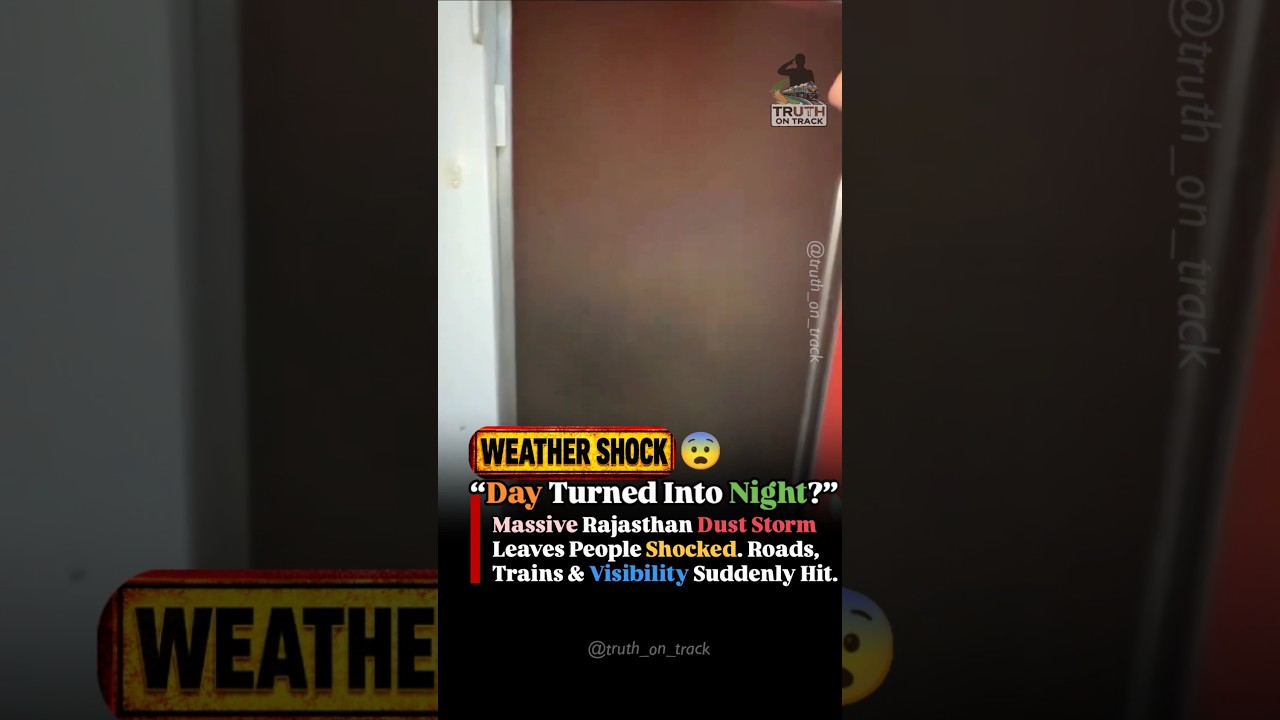 Day Turned Into Night? 😳 Massive Rajasthan Dust Storm Shocks People #shorts #indianrailways