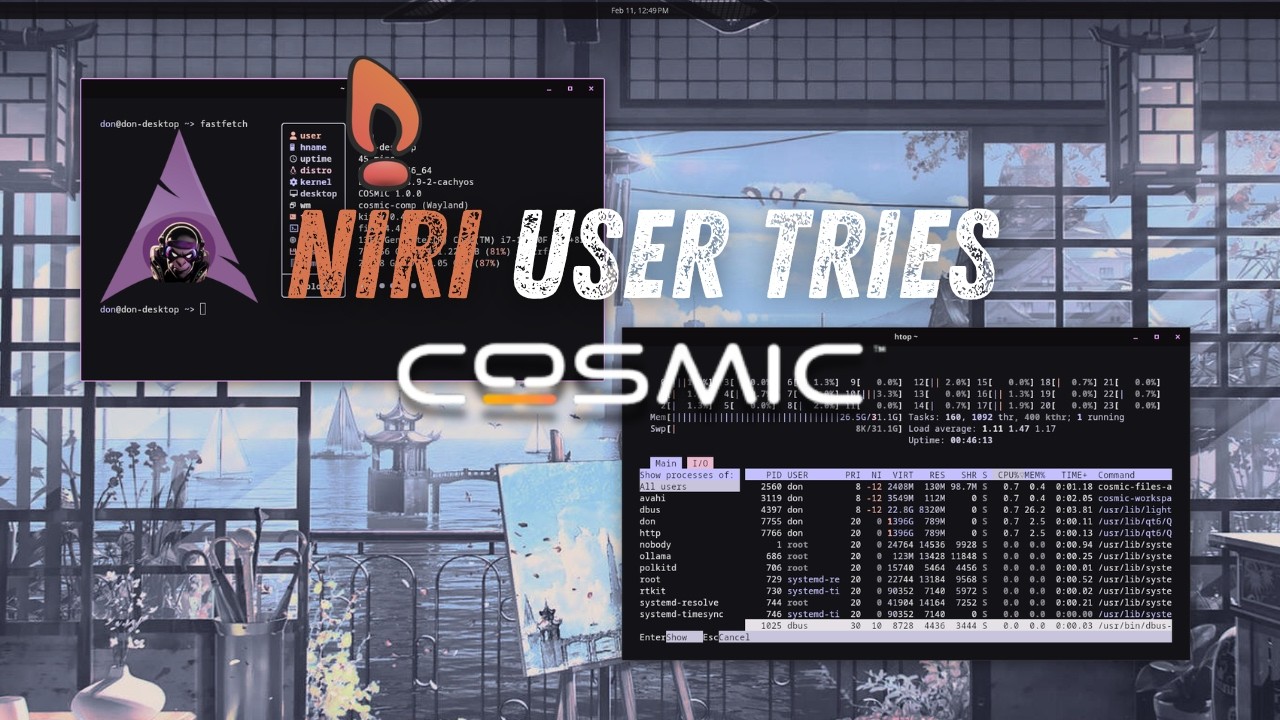 Niri Window Manager User Tries Cosmic Desktop 2026