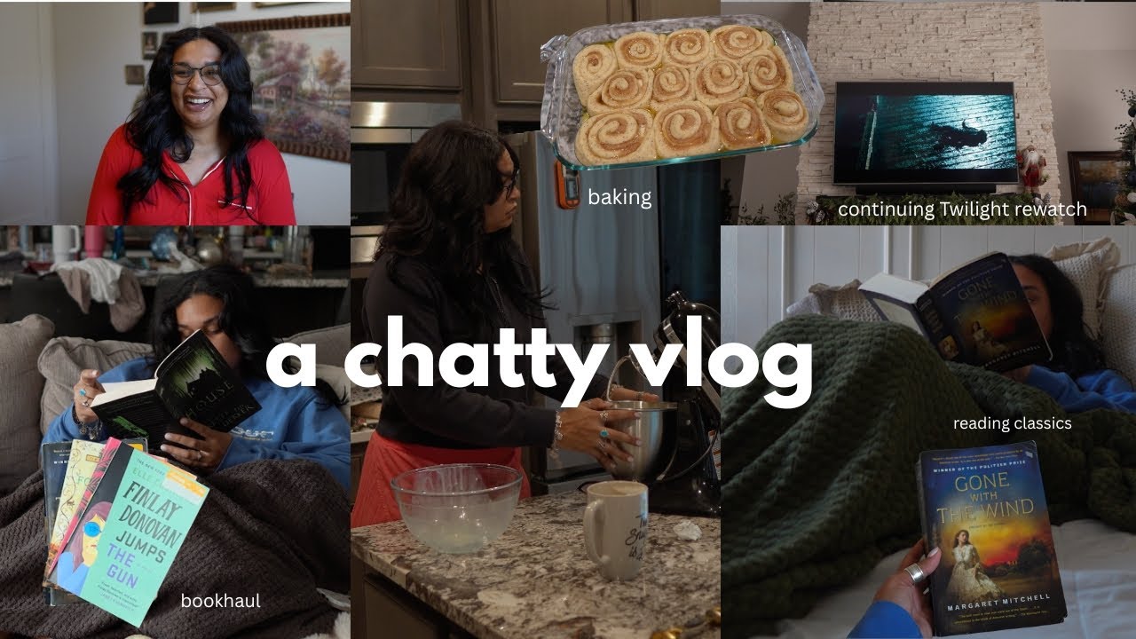 day vlog | baking, reading, bookhauls, sourdough vlogmas day 8