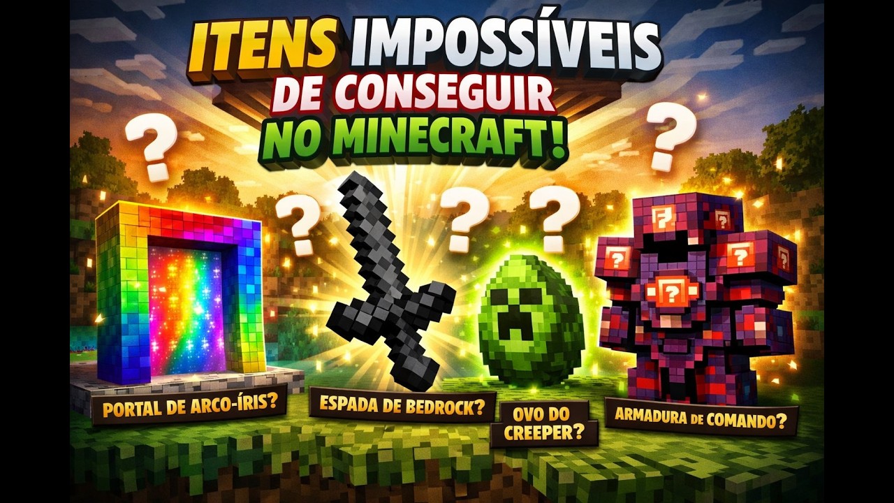 itens impossiveis de se conseguir no minecraft java edition!!!!!!!!!