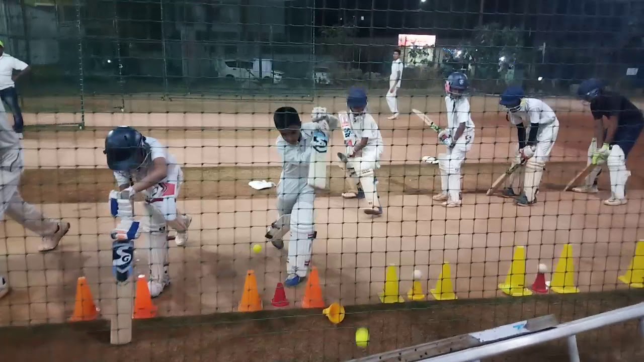 Stepout straight drives with straight bat