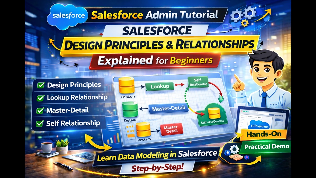 Salesforce Admin Tutorial | Salesforce Design Principles & Relationship Types