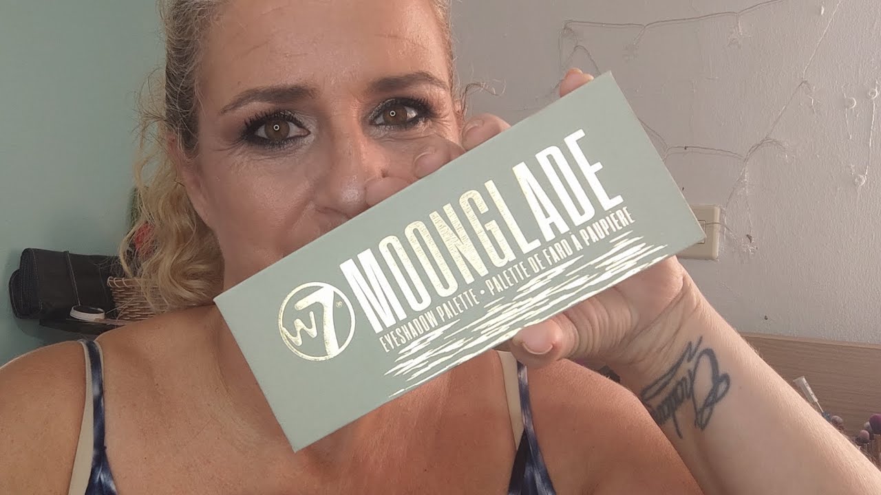 🌟Maquillaje con la paleta w7 MOONGLADE, Para piel madura y grasa 
