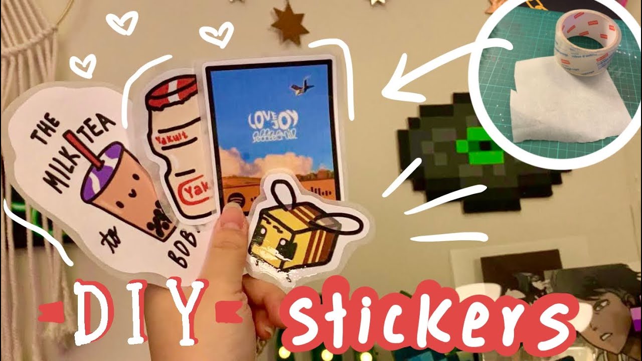 DIY STICKERS TUTORIAL ~no cricut or printer needed, easy DIY