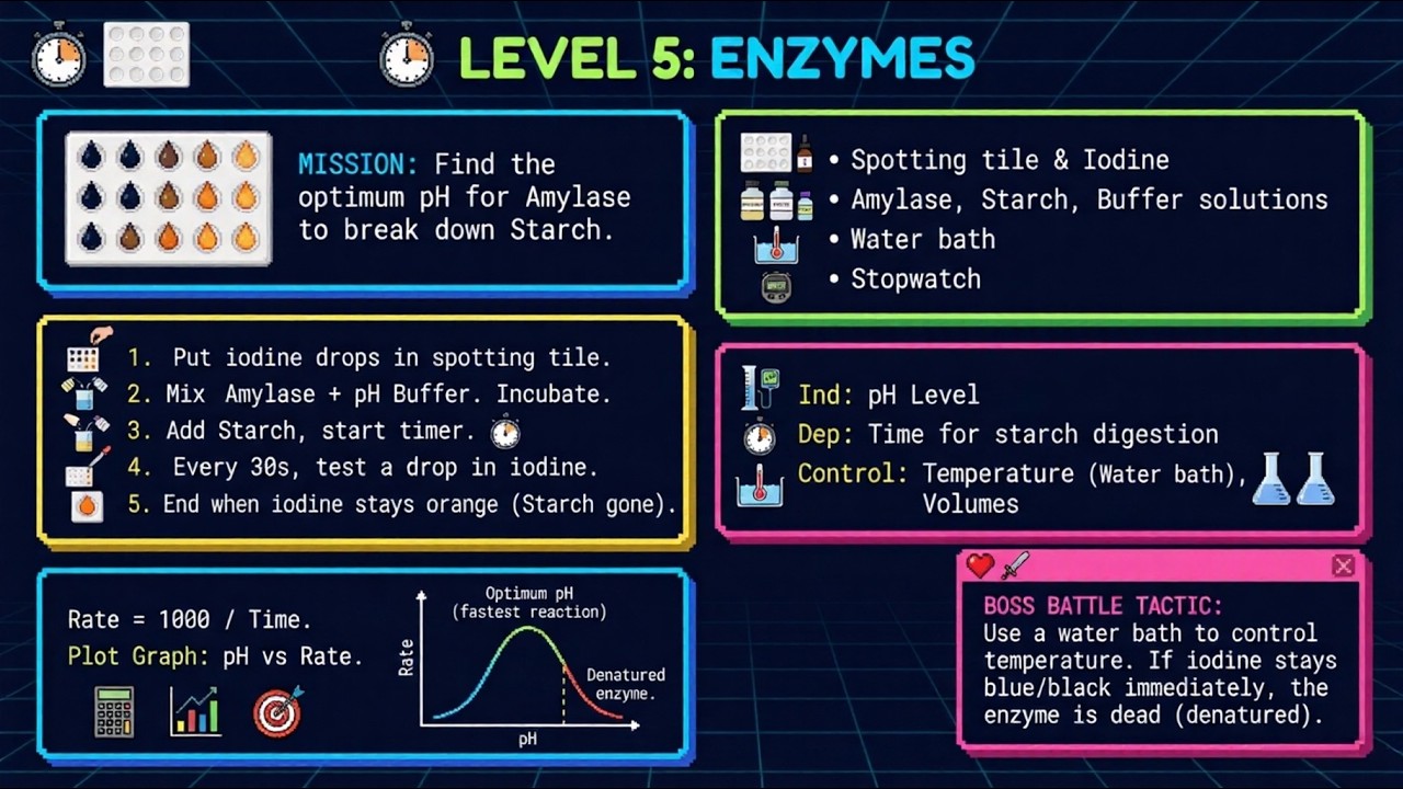 GCSE Biology Required Practical 5 | Investigating Enzymatic Reactions (AQA)