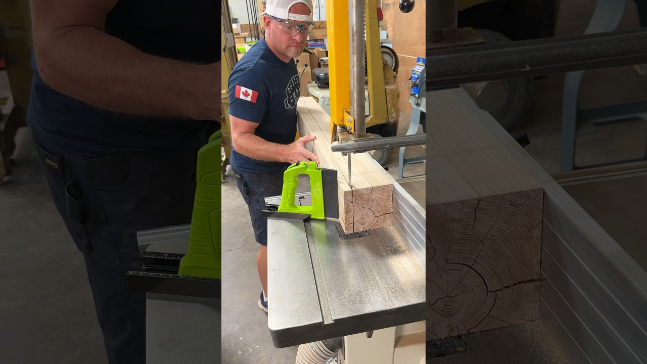 Now to resaw some pieces down size on the bandsaw with the Bow guide pro for bandsaws