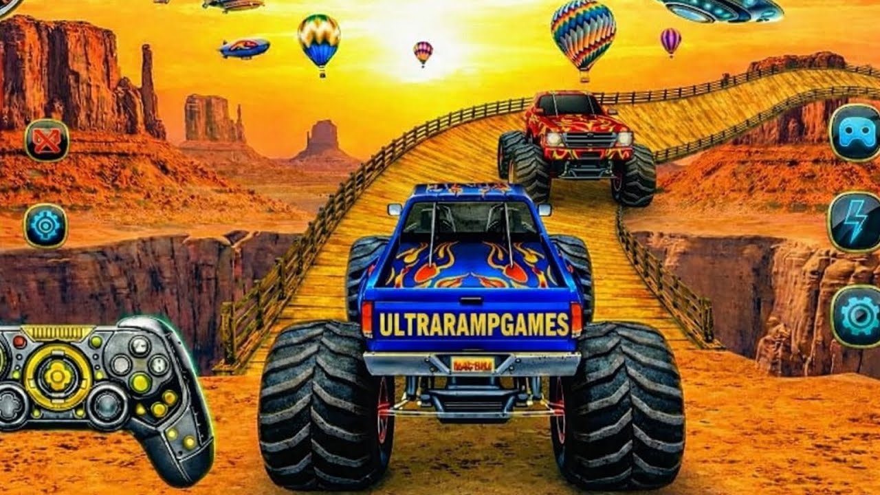 Monster Truck Crash Gameplay | Police Chase Gone Wrong #monstertruck #megaramp #carstunts #gameplay 
