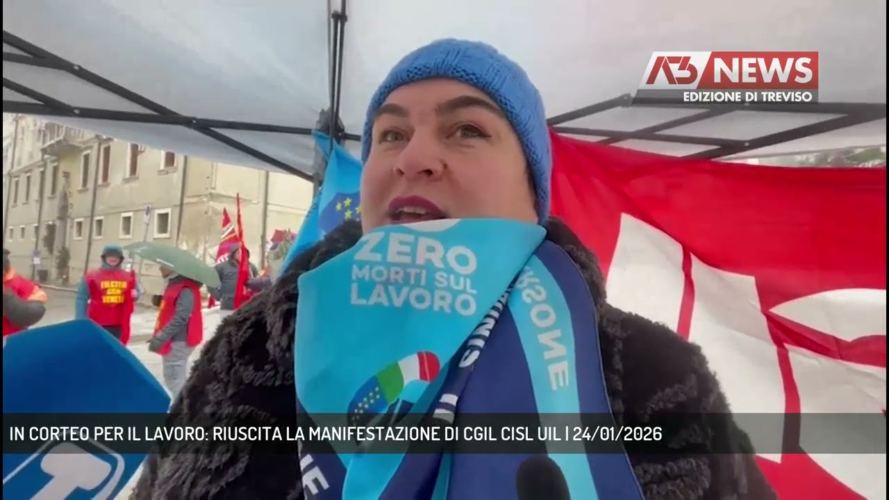 IN CORTEO PER IL LAVORO: RIUSCITA LA MANIFESTAZIONE DI CGIL CISL UIL | 24/01/2026