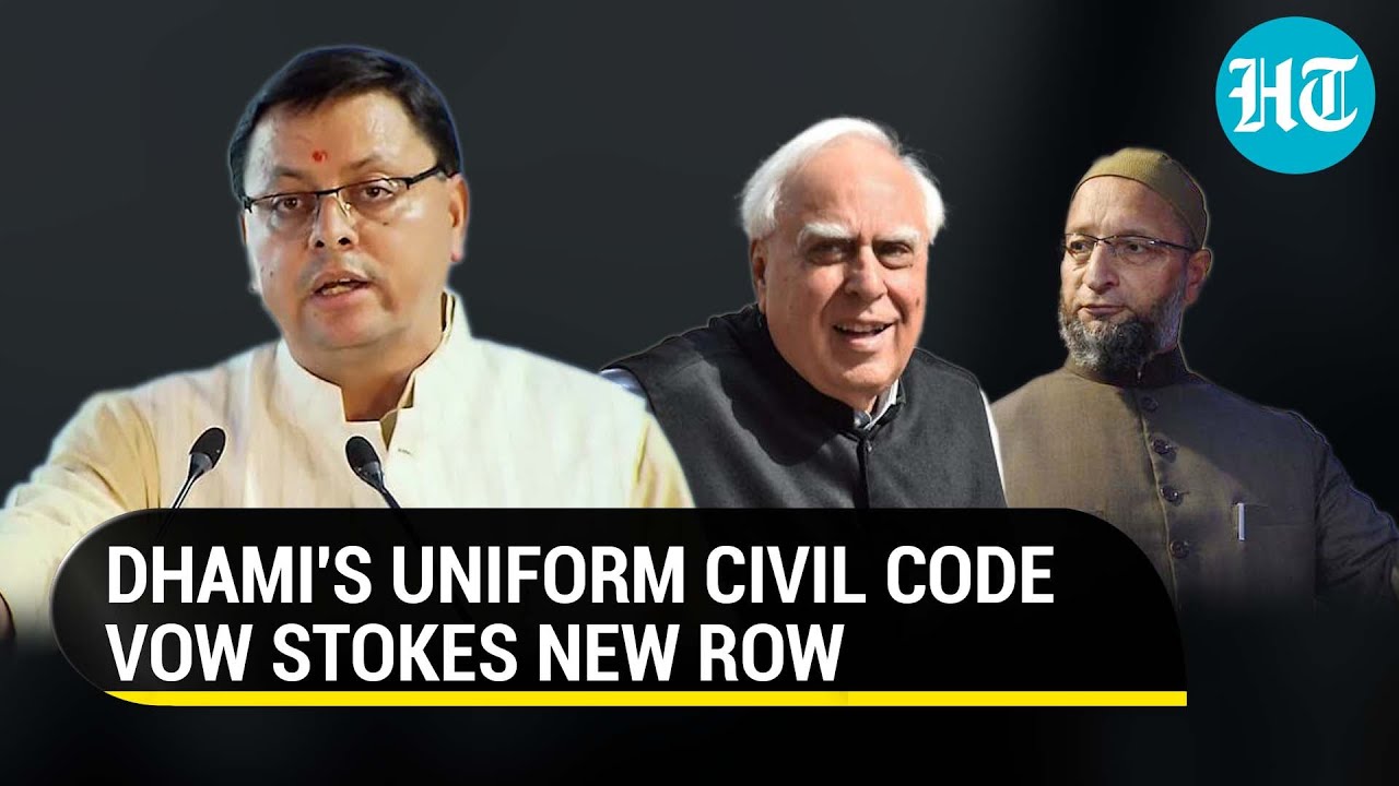 Amid Hijab row, Pushkar Dhami vows Uniform Civil Code if re-elected; Cong, AIMIM fume