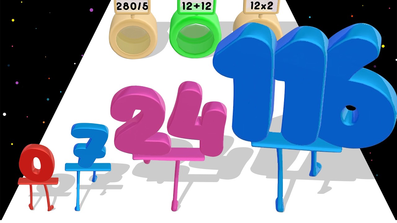 Number Race 3D - Cool Math Runner Game (ASMR Gameplay)