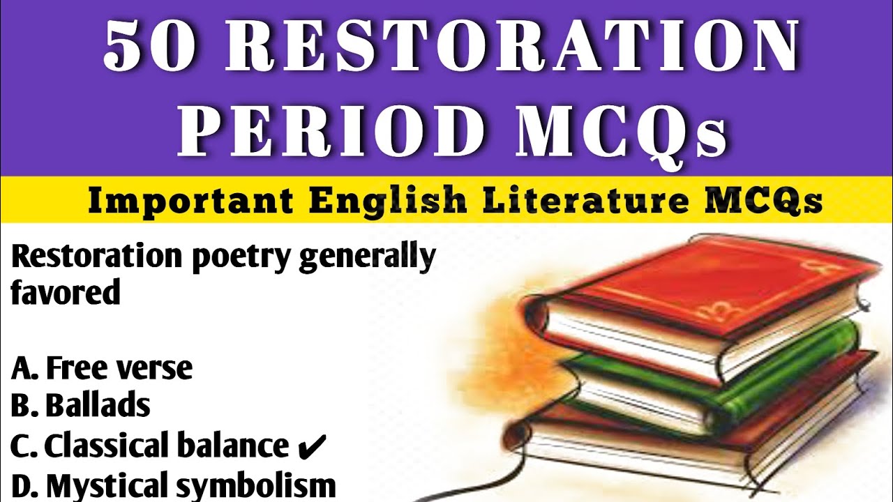 Top 50 English Literature MCQs | Restoration Period | UGC NET, UPLT, JRF | Competitive Exam Prep