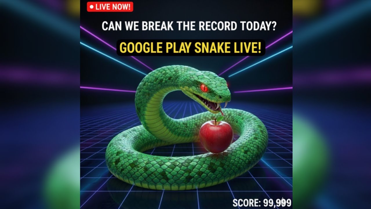 Can I beat the World Record?🐍Google Play Snake Live!