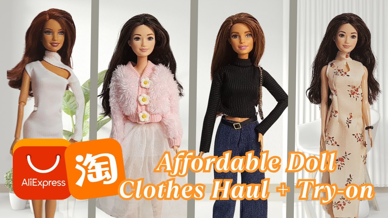 Affordable Cute Barbie Doll Clothes Haul from Taobao | Doll Fashion Unboxing, Try-On & Review