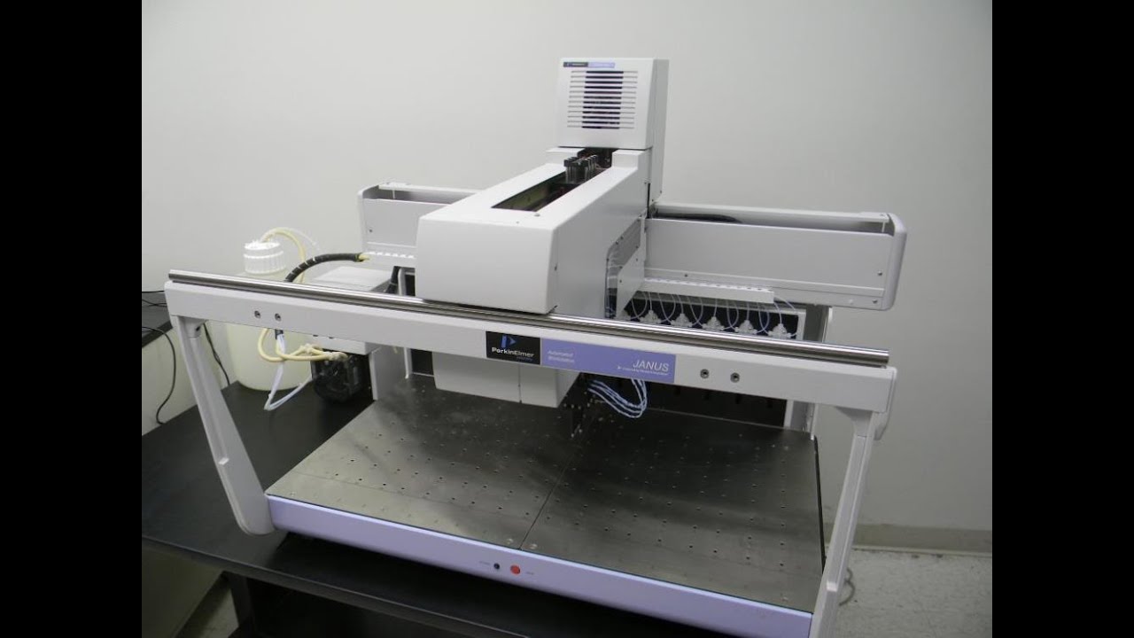 Perkin Elmer JANUS AJM8001 8-tip Varispan Automated Liquid Handling Workstation