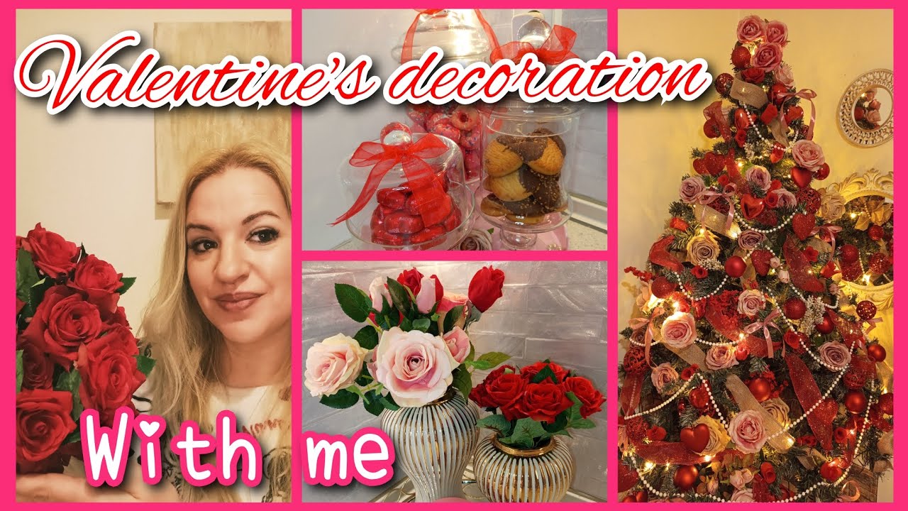 VALENTINE'S DECORATION WITH ME ❤️#kitchen #video#valentinesday #xrisas perfect home#love#decorations