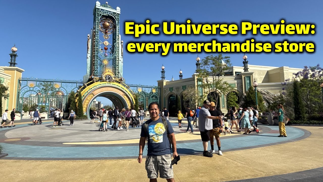 Epic Universe: EVERY MERCHANDISE STORE (and meeting some characters and 2 restaurant visits)