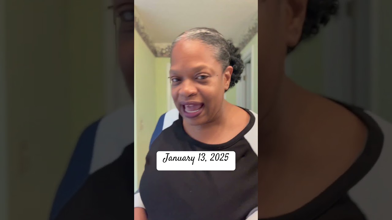 Wearing my twists in a puff style.  1/13/25 