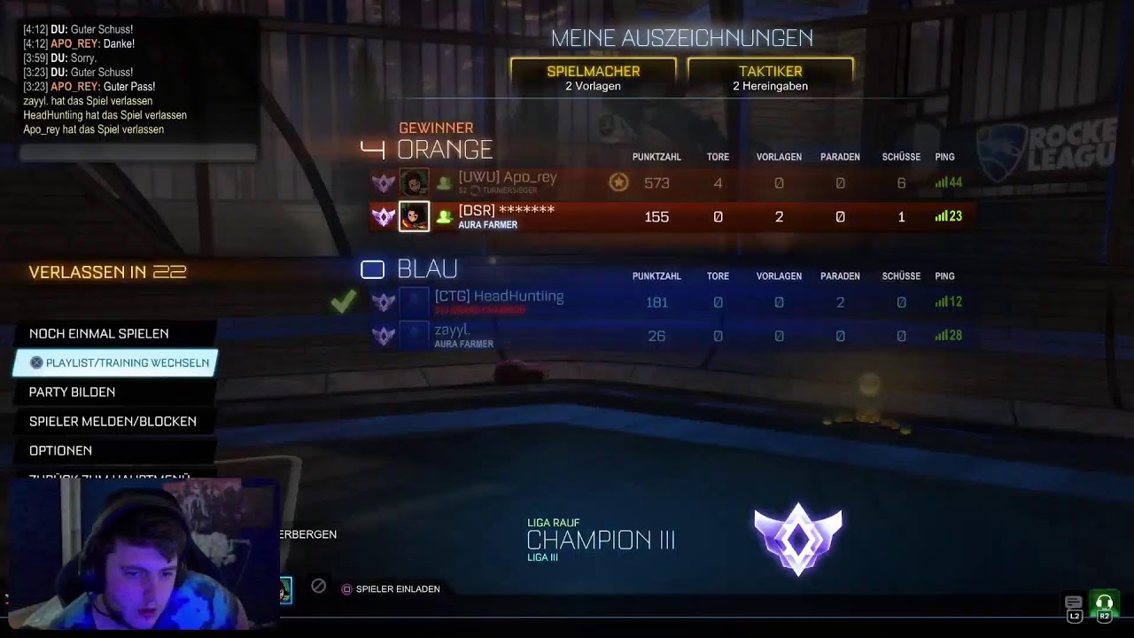 Rocket League ranked pushen CH/DE/ENG