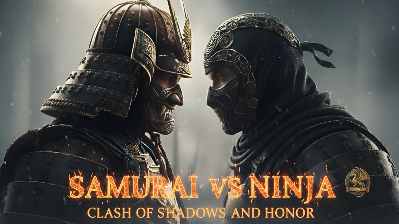 SAMURAI vs NINJA ⚔️ EPIC JAPANESE BATTLE MUSIC &ndash; Clash of Shadow and Honor  Taiko War Drums & Cinema