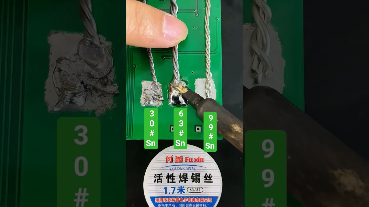63 solder is better at dissolving tin, 99 lead-free is more environmentally friendly #solderwire