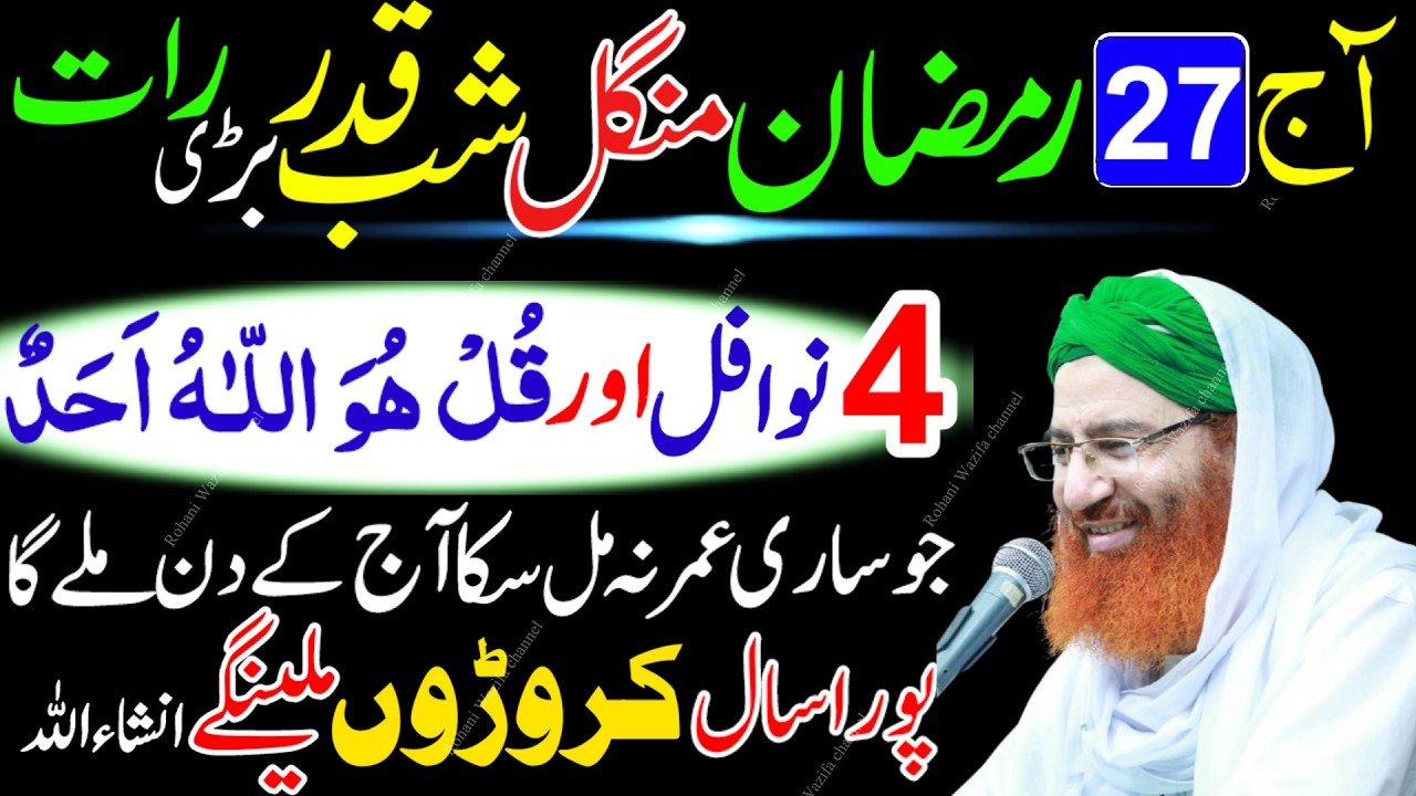 27 Ramzan Shab e Qadr 4 Nafil Namaz Ka Tarika | Surah Ikhlas Wazifa | Laylatul Qadr Special Ibadat
