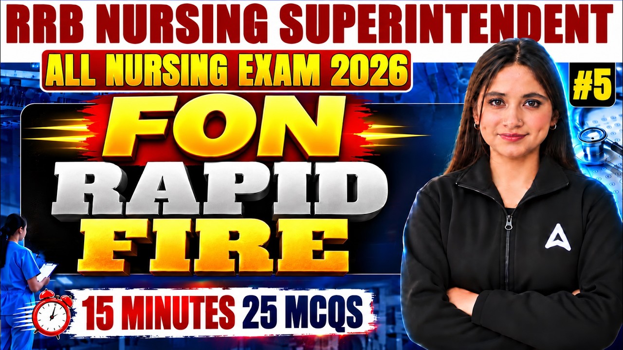 RRB Nursing Superintendent 2026 | Most Important MCQs RRB Nursing Officer Exam 2026 #rrbnursing