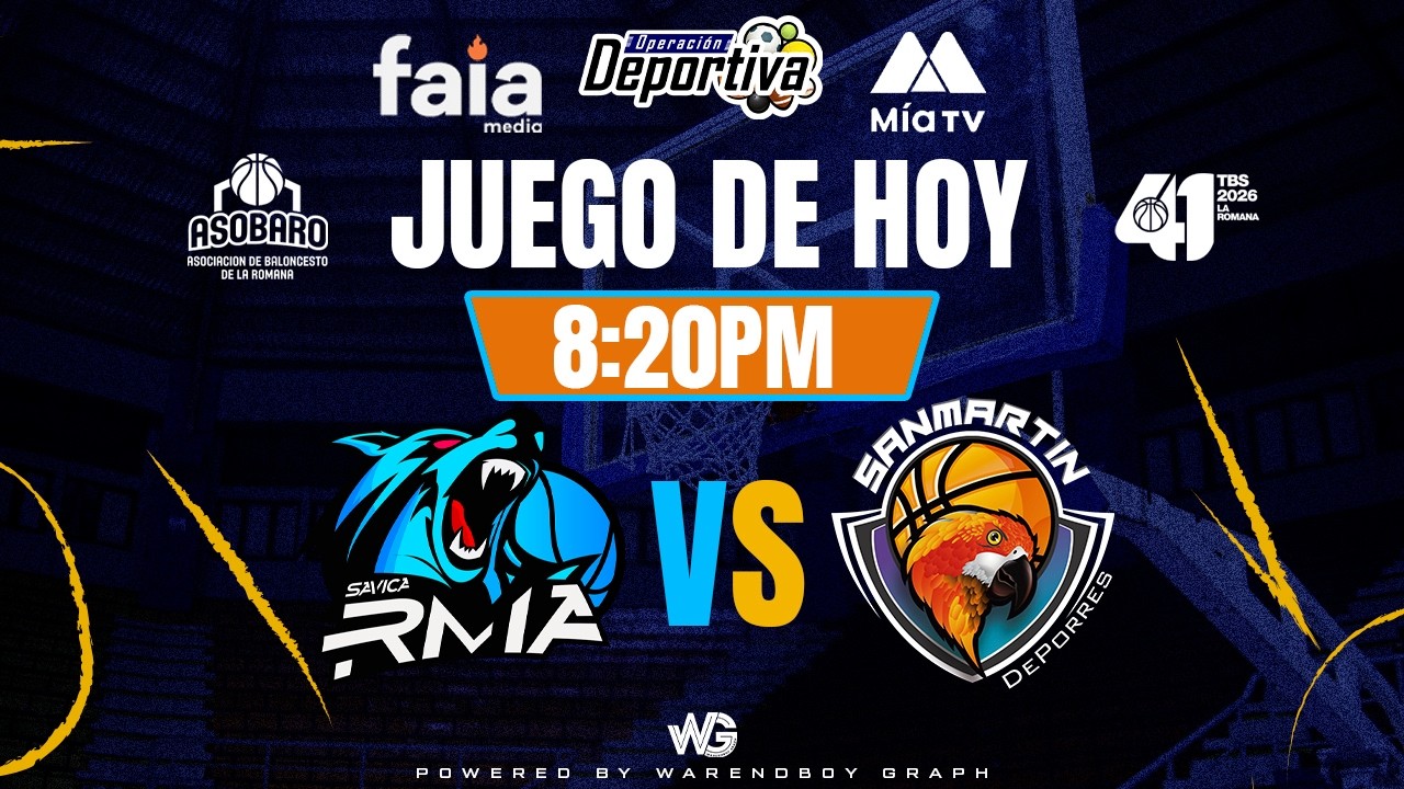 TBS #41 LA ROMANA -  R.M.A SAVICA  VS. SAN MARTIN DE PORRES  - VIERNES 20 DE FEBRERO 2026