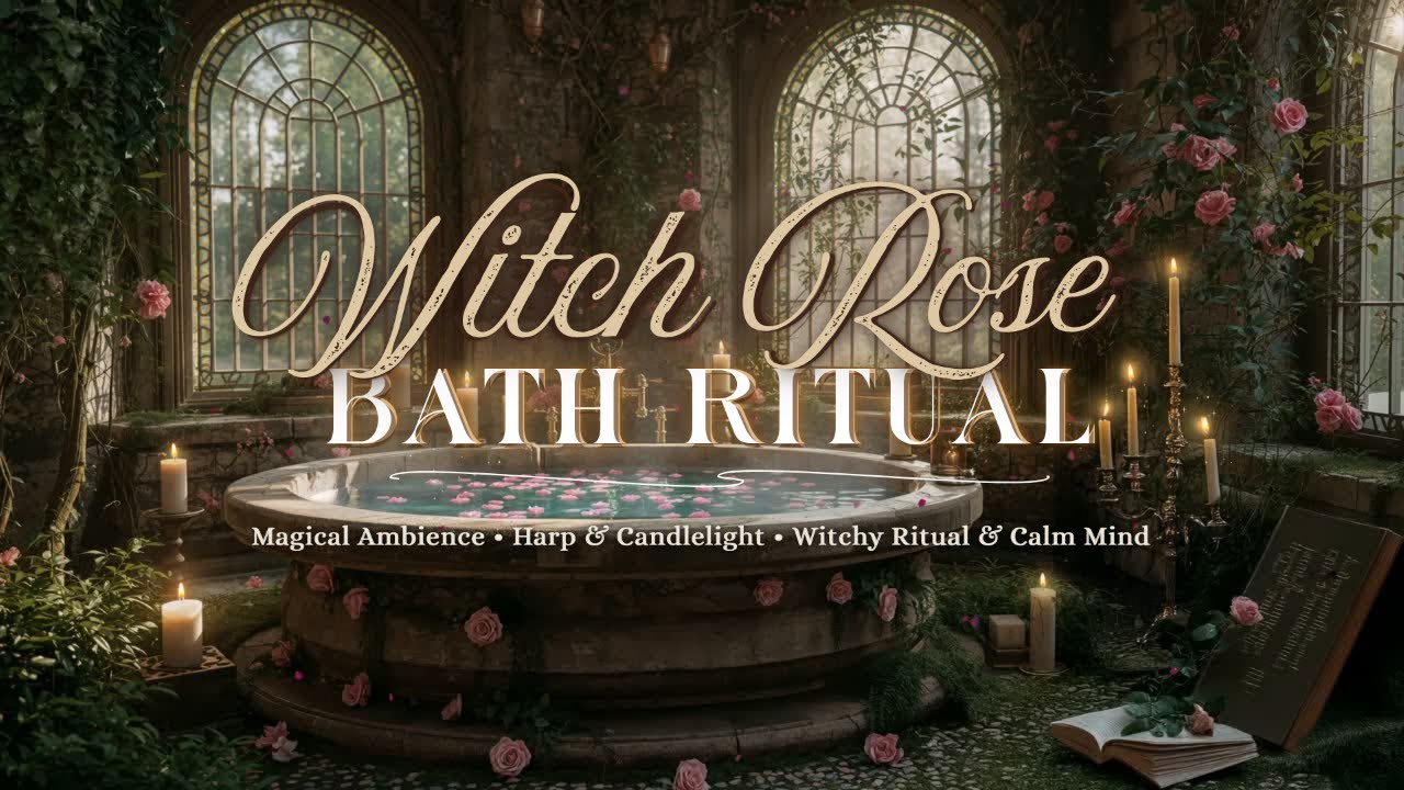 🕯️Witch&rsquo;s Rose Bath Ritual &ndash; Enchanted Ambience | Ethereal Fantasy Music for Relaxation & Calm
