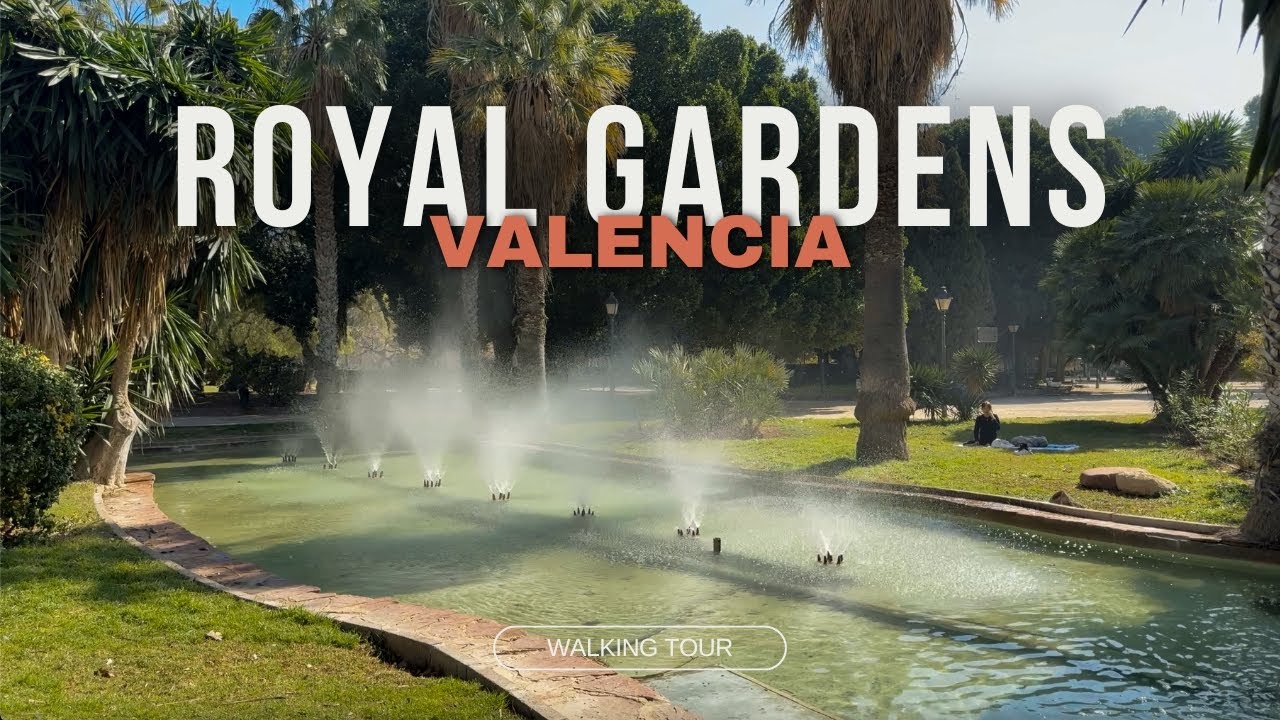 Royal Gardens in Valencia, Spain Walking Tour 4K