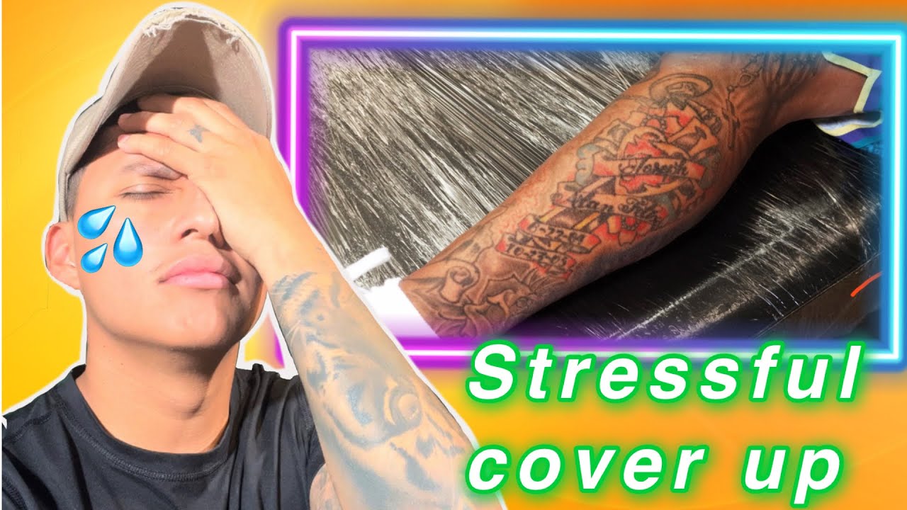IMPOSSIBLE COVER UP 😭 tattoo tutorial by @mr.reyesink