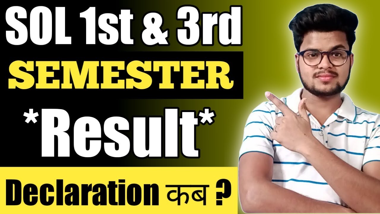 1nd & 3th Sem *RESULT* Declared ? DU SOL 1st & 3rd Semester Result  2021 | SOL Result Update