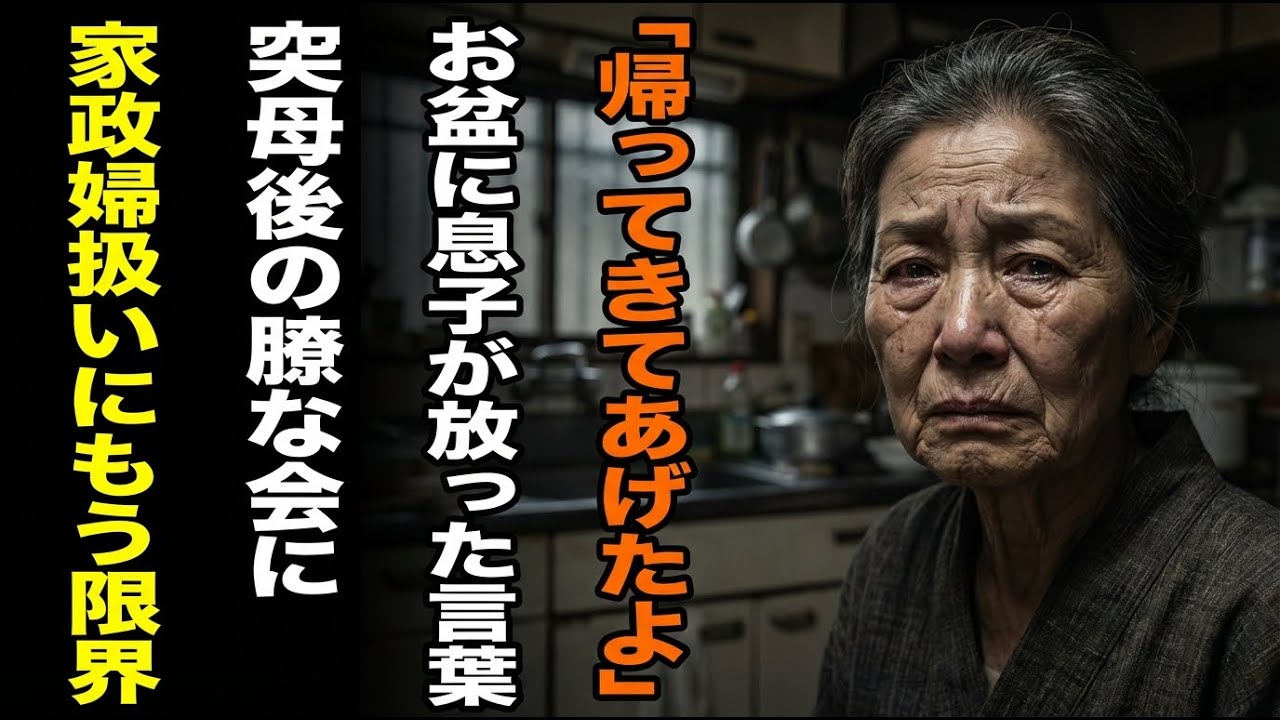 「帰ってきて“あげた”？」72歳母が盆の食卓で箸を置いた夜