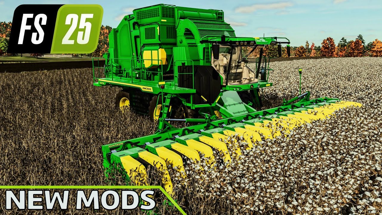 Harvest cotton FASTER with the John Deere CS 770 | NEW MODS | Farming Simulator 25