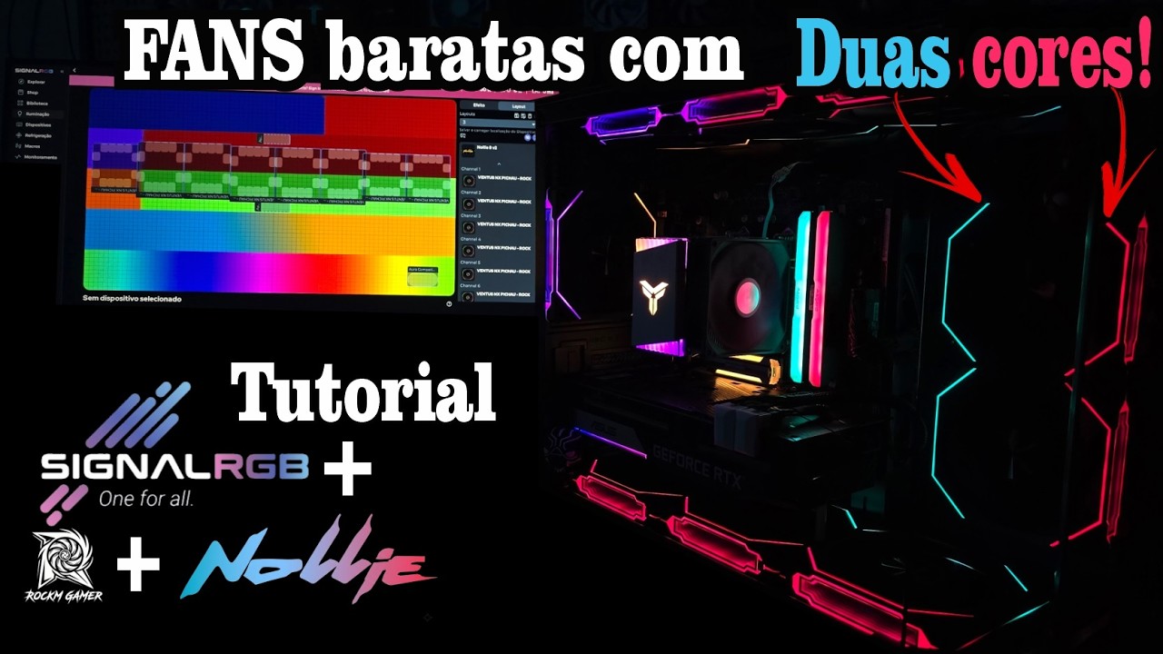 Como configurar SignalRGB+Nollie em FANS COMUNS (Efeitos Incríveis)