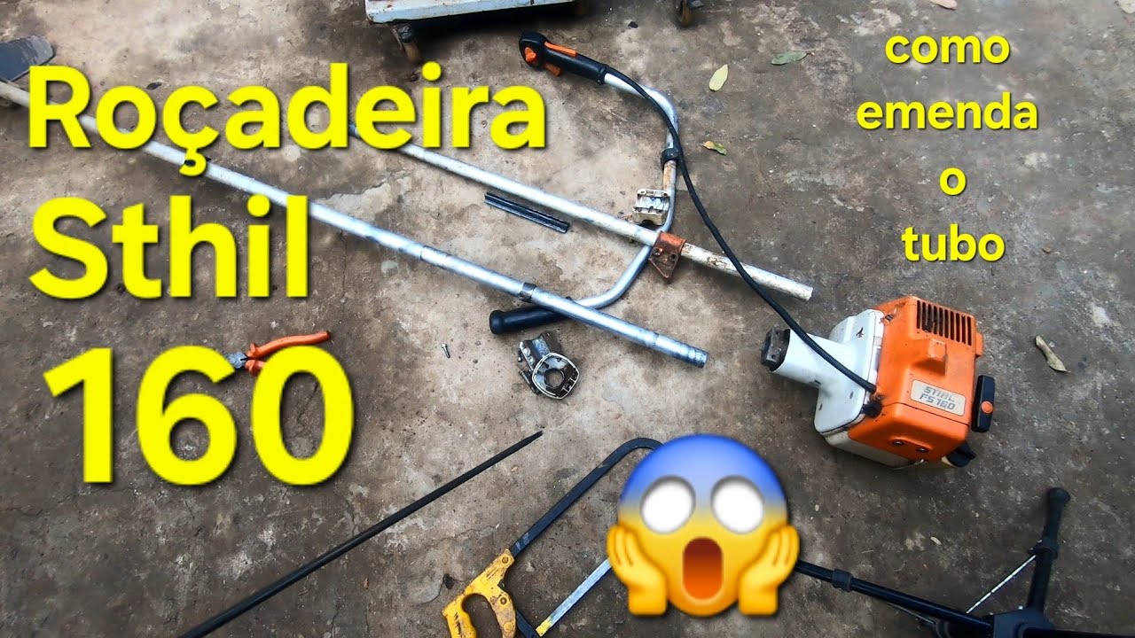 Como emendar o tudo quebrado  Roçadeira fs160  @lcservice01