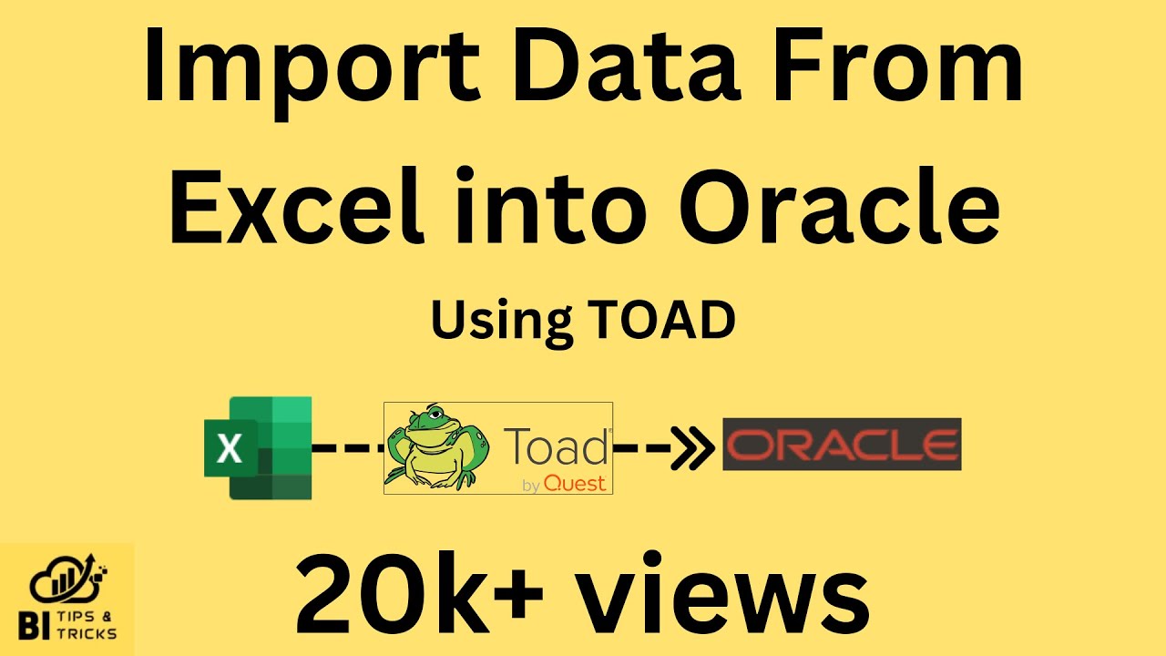 Import data from excel to Oracle using TOAD (Enable subtitles)