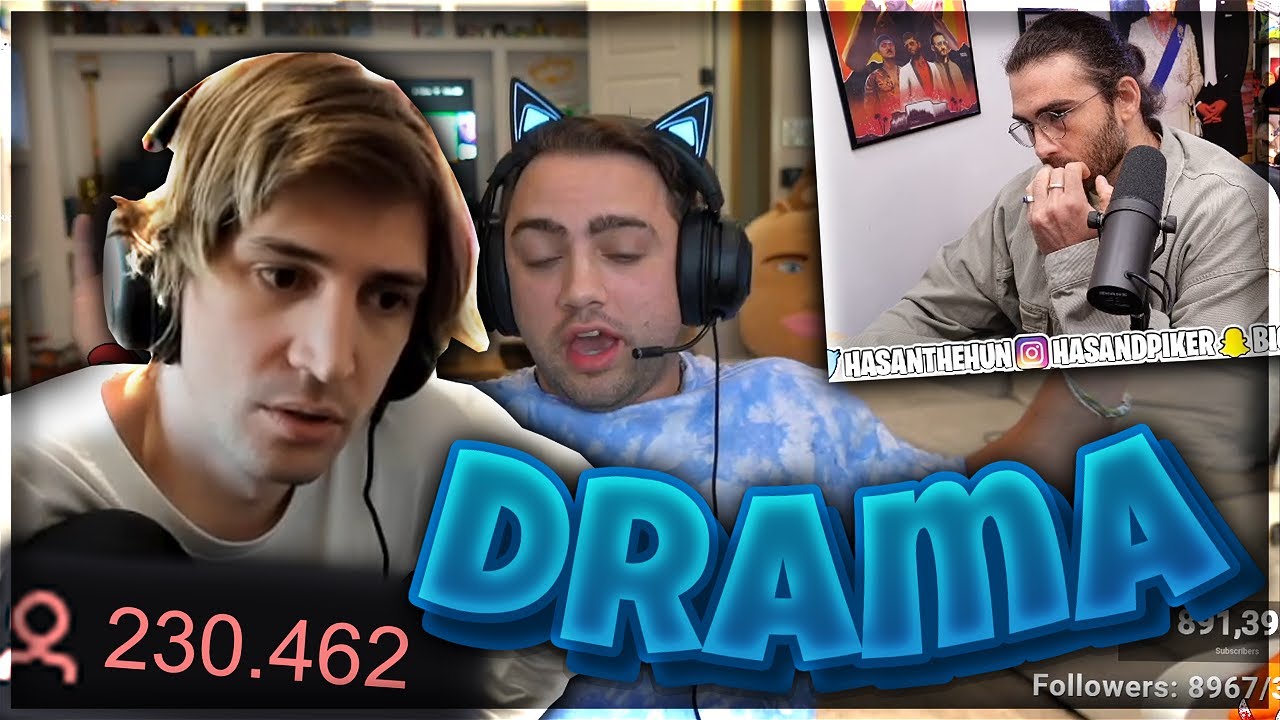 xQc reacts to Mizkif and Hasan DRAMA (with chat)