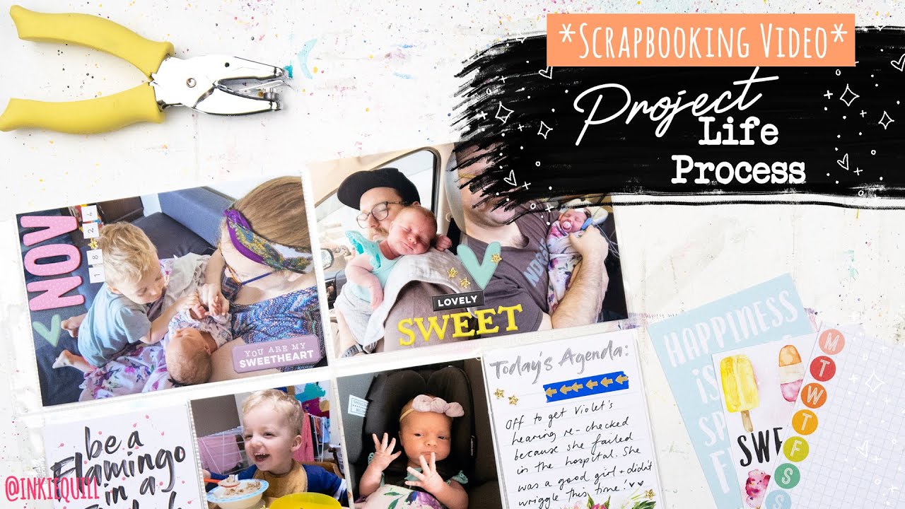 PROJECT LIFE PROCESS VIDEO // Baby Album Scrapbook Ideas Using Your Scraps and Stash