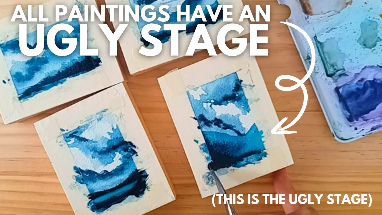 How to paint multiple miniature landscapes with ONE colour!