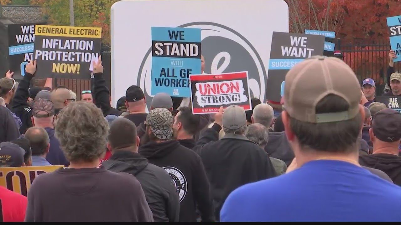 GE workers rally for better pay, job security