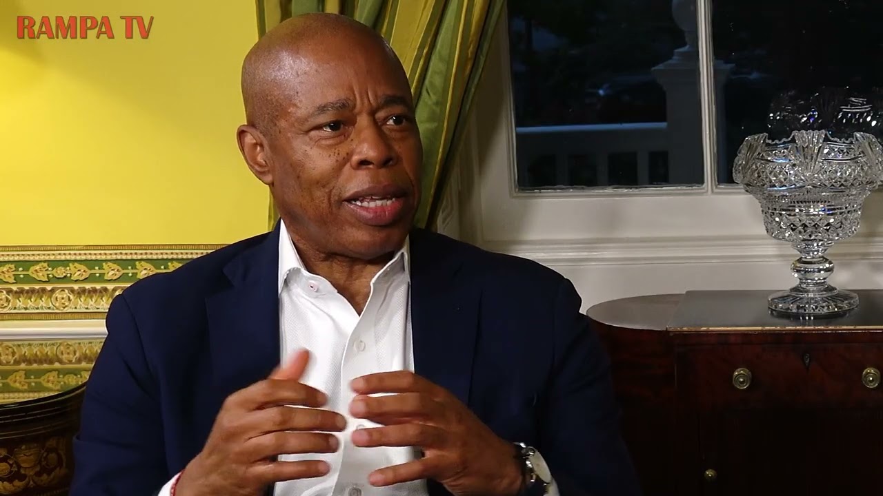 Mayor Eric Adams in a farewell interview for RAMPA TV/Radio