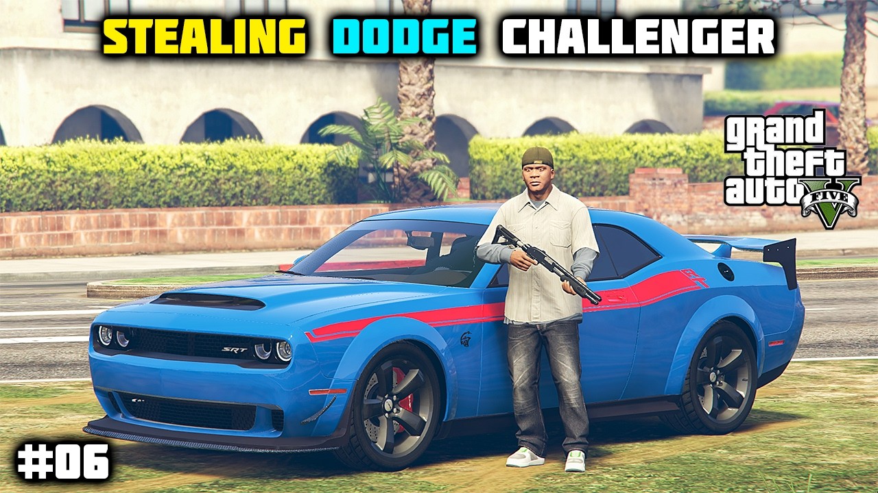 GTA 5 Stealing Dodge Challenger | In Telugu | Episode 06