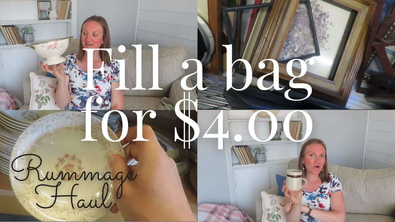 Massive Indoor Rummage with me and haul | Fill a bag for $4 | The best rummage sale!